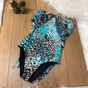 Jantzen Blue Animal Print One Piece #201